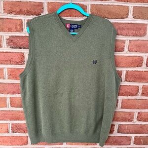 Sage green sweater vest. Chaps.  XL Eclectic grandpa